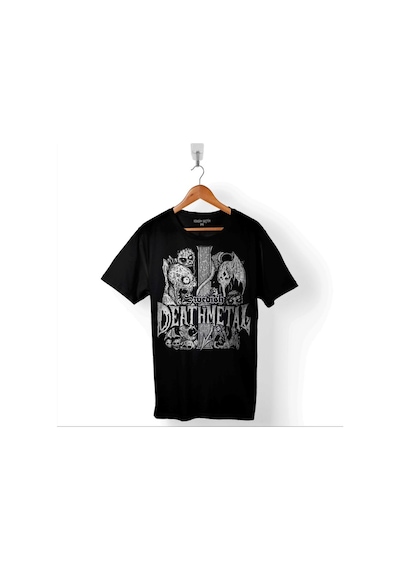 Death Metal Strike Music Band Baskılı Tişört Unisex T-shirt 001