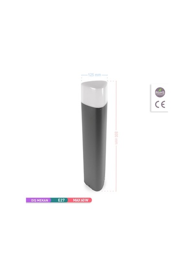 ACK HERA 800 - E27 Bahçe Aydınlatma Armatürü 80cm Diğer