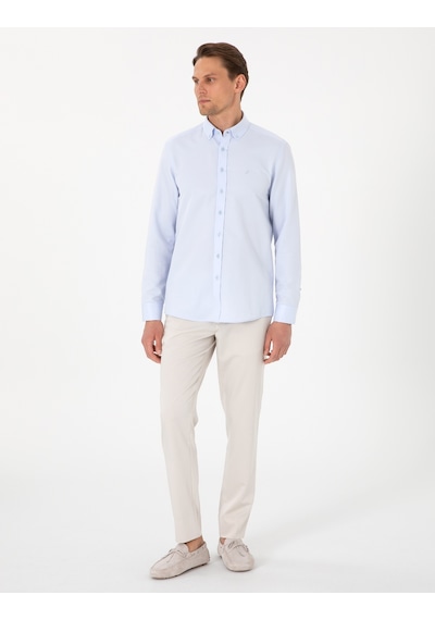 Pierre Cardin Erkek Açık Mavi Gömlek Desenli 50306996-vr003 Açik Mavi