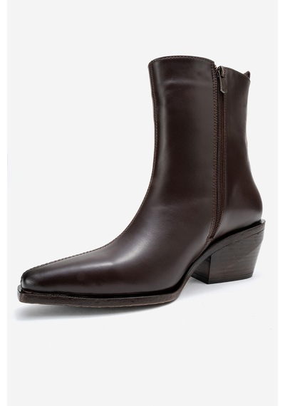 Luvishoes Luvi Shoes Lexıa Kahverengi Cilt Hakiki Deri Kadın Western Bot Kahverengi