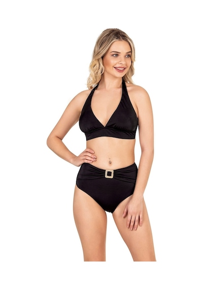Endeep Kadın Boyundan Bağlamalı Siyah Bikini Üstü Siyah