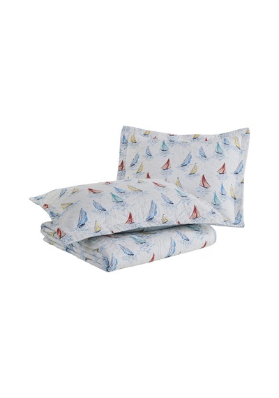 Ahoy Quilt Set, King, Blue Multi Çok Renkli