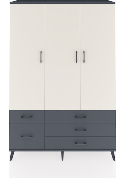 Hyperion Dolap 5 Raflı 5 Çekmeceli Tek Askılı 132x44x195 Antrasit-aytaşı/antrasit Aytası/antrasıt Hyperion Dolap 5 Raflı 5 Çekmeceli Tek Askılı 132x44x195 Antrasit-aytaşı/antrasit Aytası/antrasıt