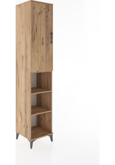 Hyperion Dolap 4 Raflı Tek Kapaklı Tek Askılı 44x44x221 Çam-çam Çam