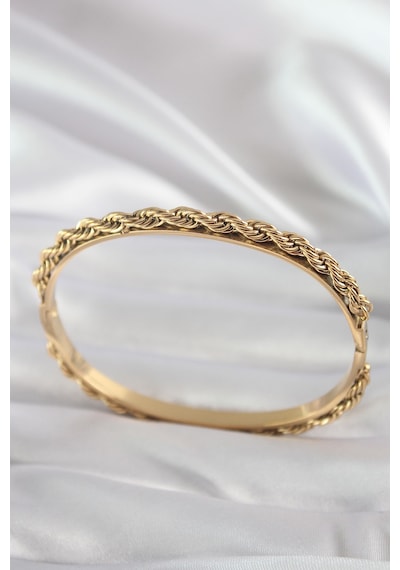 Ezoconcept 316l Çelik Gold Renk Burgu Zincir Model Kadın Kelepçe 001