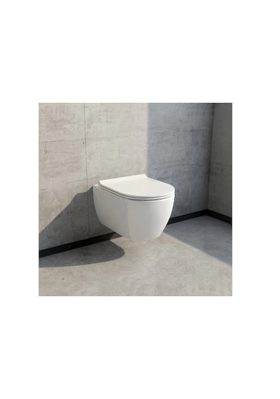 Turkuaz City Rimless Kanalsız Asma Klozet ve Gala Slim Pp Kapak