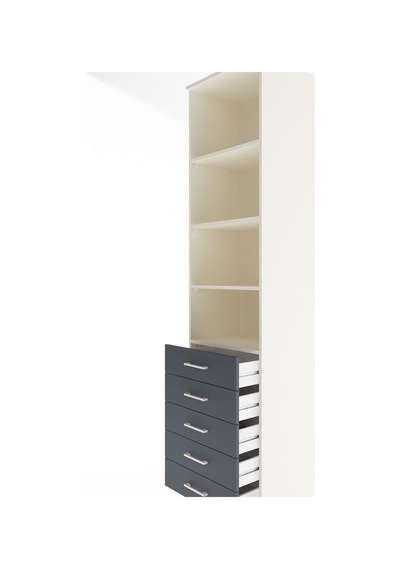 Hyperion Dolap 4 Raflı 5 Çekmeceli 60x44x243 Aytaşı-antrasit Aytaşı