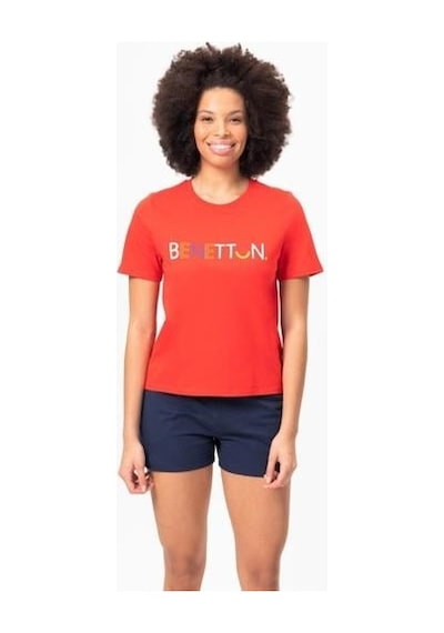 Benetton T-shırt-kırmızı Kırmızı