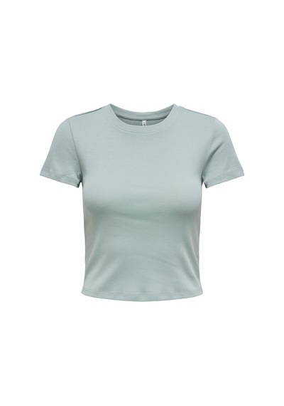 Onlelına S/s O-neck Short Top Jrs Noos Kadın Gri Bluz - 15320229