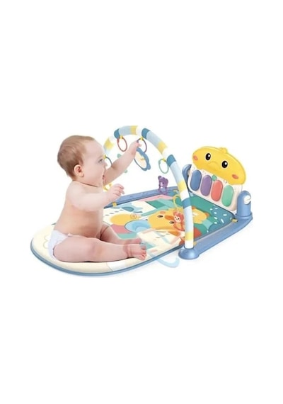 Sesli Müzikli Bebek Oyun Halısı - Ördek Figürü İle Yıkanabilir Mat
