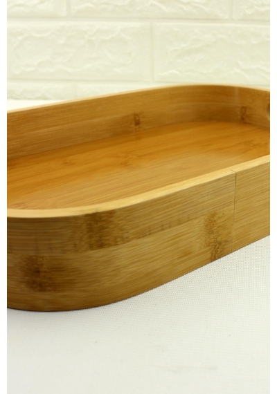 Bambu Tepsi Dikdörtgen Servis Sunum Tepsi 33 22cm