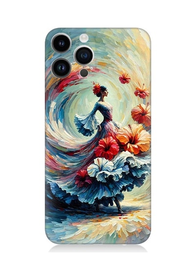 Apple Uyumlu iPhone 14 Pro  Dönen Dans Desenli Silikon Kılıf
