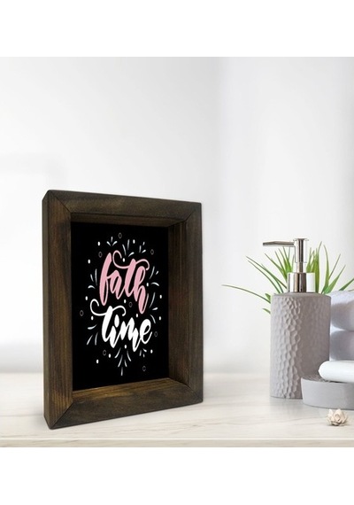 Bk Gift Banyo Dekoratif Doğal Masif Ahşap Çerçeve 15X20Cm-5