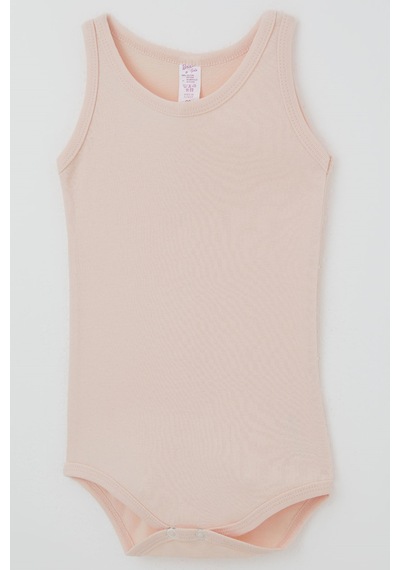 Breeze Kız Çocuk Çıtçıtlı Atlet Zıbın Body Basic 1-3 Yaş , Pudra