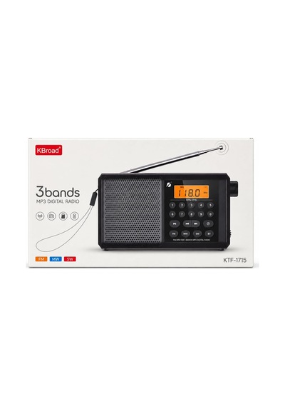 Ktf-1715 Dijital Ekranlı Saatli Manuel Kanal Arama & Kayıt Özellikli Fm Radyo Bluetooth Hoparlör