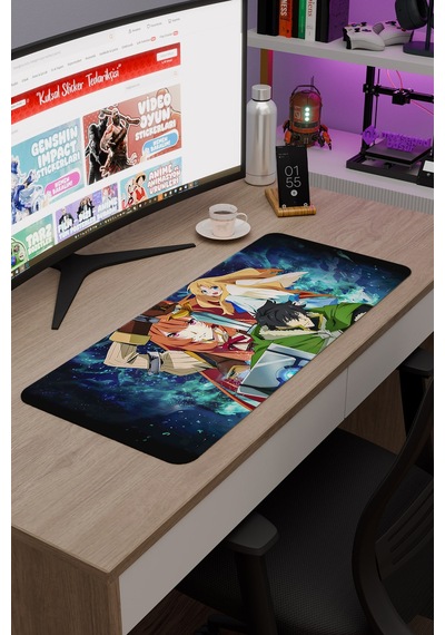 The Rising Of The Shield Hero Dikişli Kauçuk Oyuncu Mousepad V1 - 70x30 Xl Gaming Mouse Pad