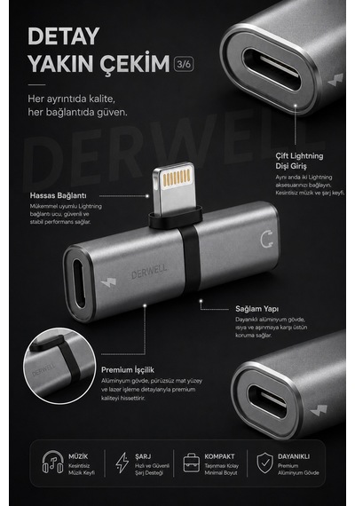 Yeni 2026 Apple Uyumlu iPhone Şarj Ve Kulaklık İkili Çevirici Çoklayıcı Aparat Aynı Anda Müzik Dinleme Ve Hızlı Şarj Desteği Veren Lightning Splitter Dönüştürücü Adaptör Kompakt Kaliteli Ses Aktarım Kablosu