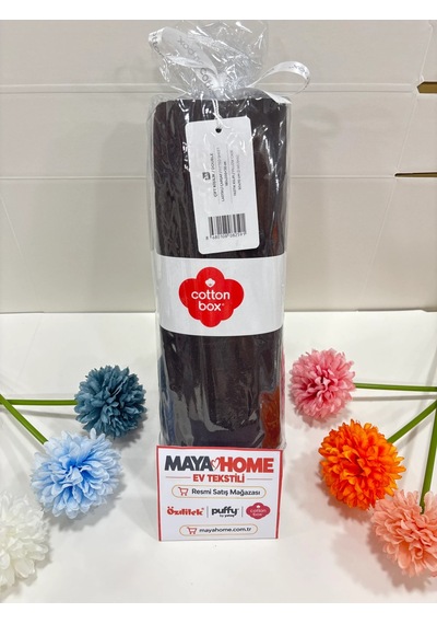Cotton Box Koyu Kahve Battal Çift Kişilik Lastikli Çarşaf Seti 180x200 Çok Renkli