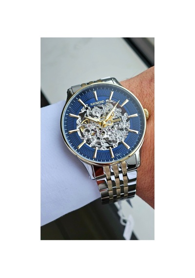 Skeleton G31275 - Özel Seri - Otomatik Erkek Kol Saati - İskelet Model - Ipgbl Lacivert