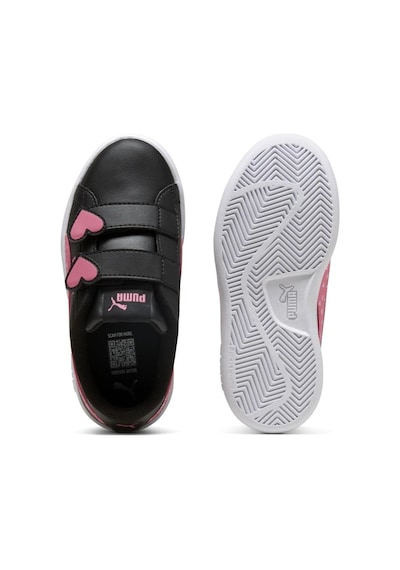 Puma Smash 3.0 Hearty Inf Bebek Spor Ayakkabı Siyah Pembe Siyah - Pembe
