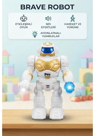 Brave Robot Hareketli Sesli Ve Işıklı Eğlenceli Bir Büyüme Arkadaşı