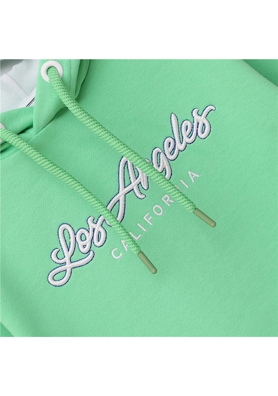 Wanex Erkek Çocuk Uzun Kol İnce Kapüşonlu Sweatshirt - 16793 Yeşil