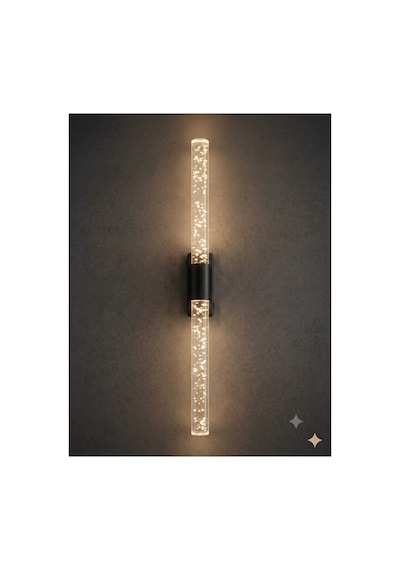 Bubblelight Large 51 Cm Modern Tasarım Led Aplik - Duvar Lambası - Siyah - Elektrikli - Günışığı Siyah
