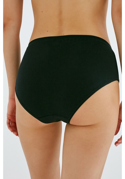 Penti Siyah Pamuklu Fresh Basic Cover Yüksek Bel Slip Külot