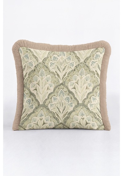 Damask Osmanlı Desenli Saçaklı Yastık Kılıfı-zarif Otantik Klasik Yeşil Krem Püsküllü Kırlent Kılıfı Kayıp Atlas Ritüel Damask Osmanlı Desenli Saçaklı Yastık Kılıfı-zarif Otantik Klasik Yeşil Krem Püsküllü Kırlent Kılıfı Kayıp Atlas Ritüel