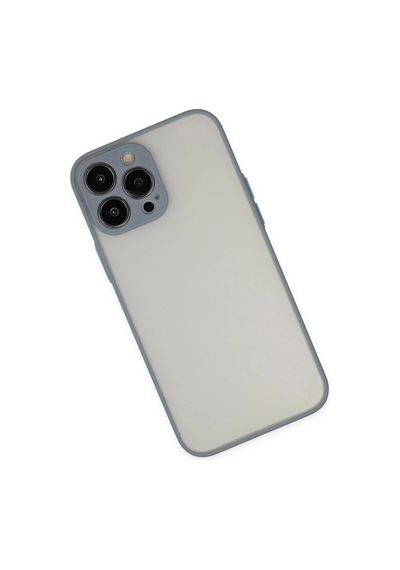 Durukar Apple iPhone Uyumlu 14 Pro Max Kılıf Montreal Silikon Kapak - Gri