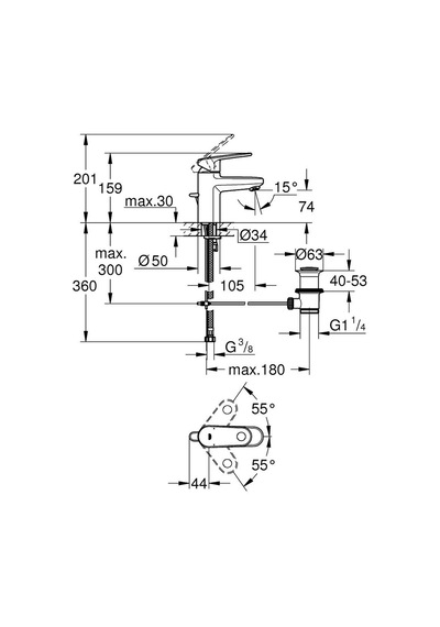 Grohe Europlus S-Boyut Lavabo Bataryası Krom 33162002