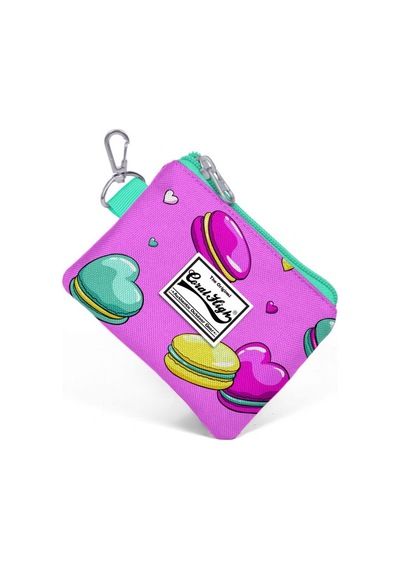 Coral High Kids Makaron Desenli Bozuk Para Çantası - Pembe - Kız