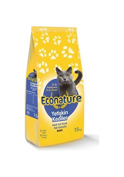 Econature Balıklı Yetişkin Kedi Maması 15 KG