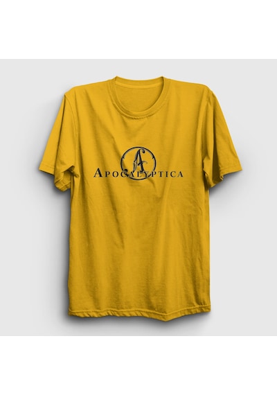 Presmono Unisex A Apocalyptica T-shirt Sarı