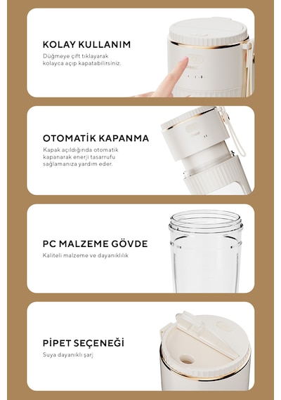 Fressi FR-BL0318  Taşınabilir Şarjlı Kişisel Smoothie Blender