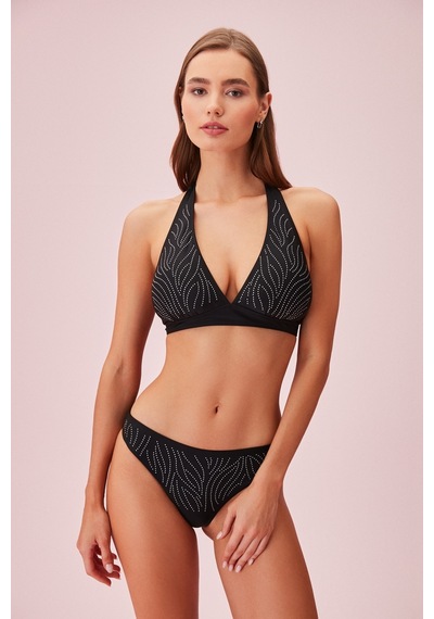 Suwen Taşlı Bikini Alt Sb24530s012 Siyah