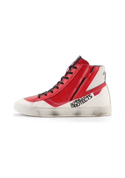 Alpinestars Stated Flair Korumalı Motosiklet Botu Beyaz Kırmızı Beyaz / Kırmızı