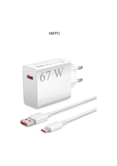 67w Hızlı Şarj Adaptörü Usb-a To Type-c Kablolu Android & İos Uyumlu Çift Turbo Hızlı Şarj Cihazı