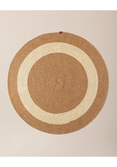 Madame Coco Alsace Yuvarlak Kilim 120 CM Naturel - Krem