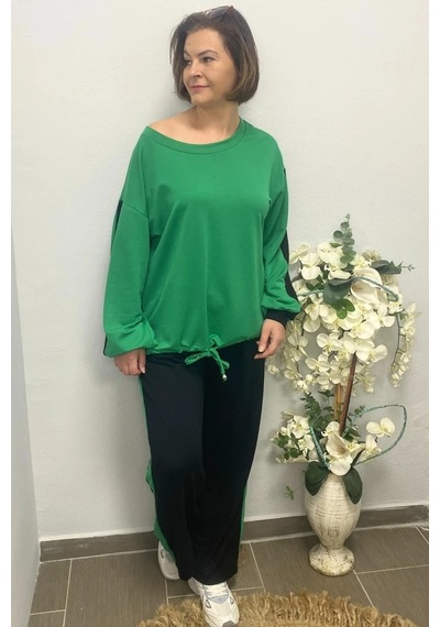 Mia Butik Büyük Beden Çimen Yeşili Mehita Eşortman Takım Çimen Yeşili