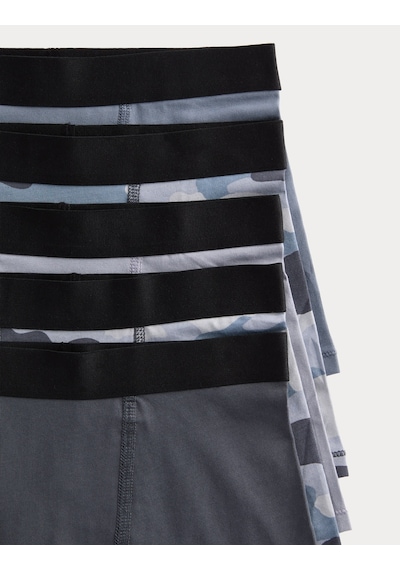 Marks & Spencer 5'li Çocuk Boxer T71005899D Çok Renkli