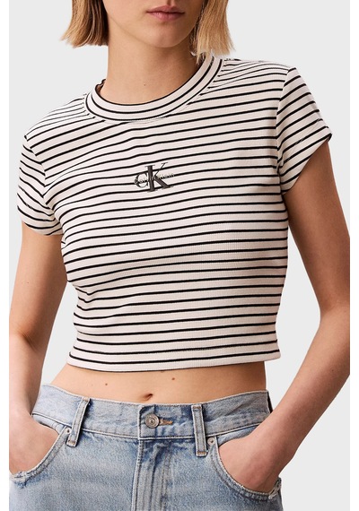 Calvin Klein Bayan T Shirt Lv047f833g Xdy Siyah Beyaz