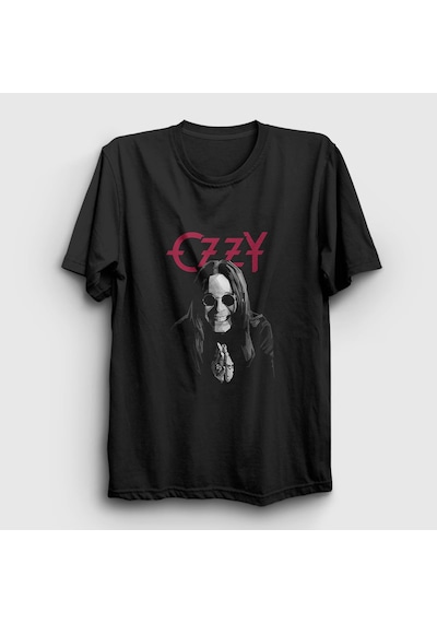 Presmono Unisex Pray Ozzy Osbourne T-shirt Siyah