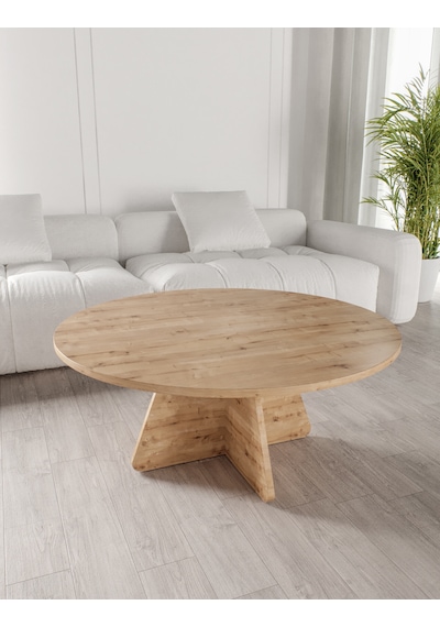 Mush 90cm Orta Sehpa Safir Meşe Desenli - Tamamı Mdf