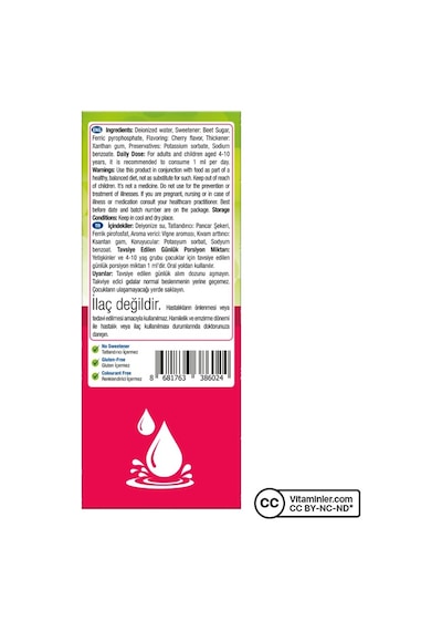 Nature's Supreme Vişne Iron Damla 30 ML