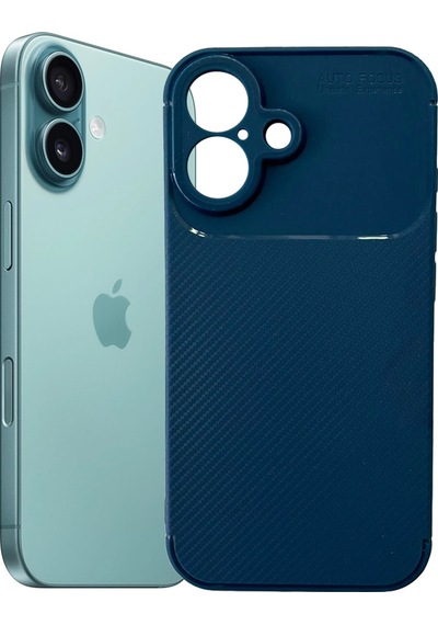 Apple Uyumlu iPhone 16 Kılıf Focus Carbon Silikon Kapak