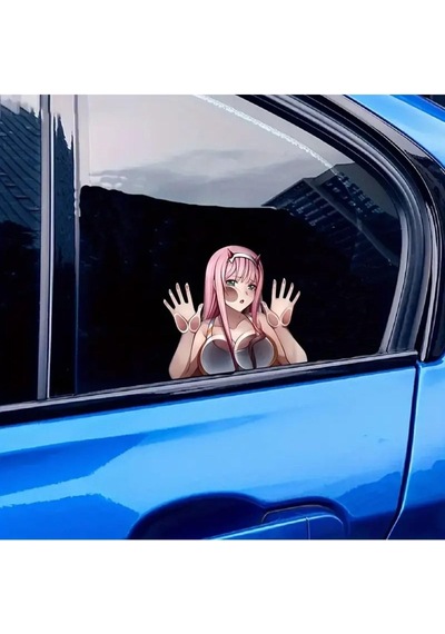 Anime Kız Sticker Laptop,araba, Motor Sticker