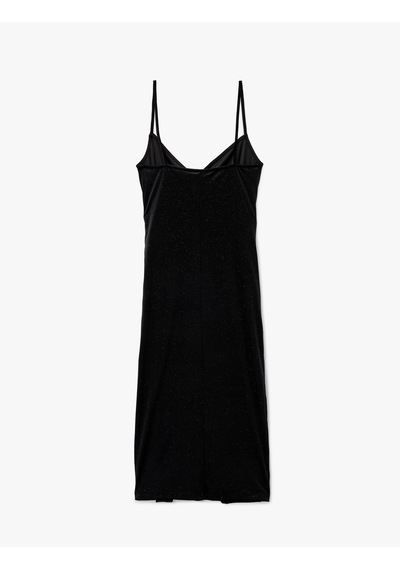 Koton Simli İp Askılı Drapeli Kruvaze Yaka Midi Slip Kadife Abiye Elbise Siyah 6wak80005fk Siyah Koton Simli İp Askılı Drapeli Kruvaze Yaka Midi Slip Kadife Abiye Elbise Siyah 6wak80005fk Siyah