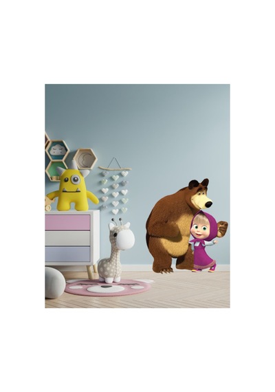 Maşa Ile Koca Ayı Çocuk Odası Duvar Sticker 40x50 Cm