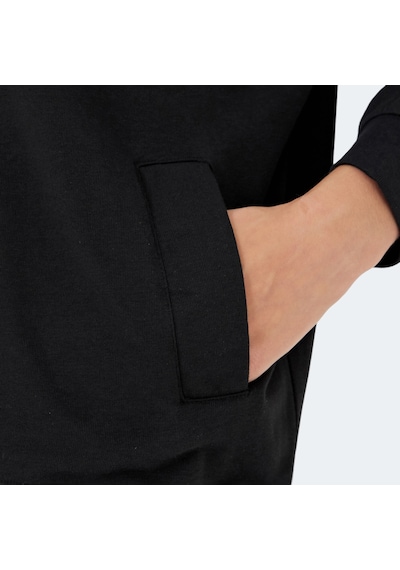 Slazenger VIKENTI SW Oversize Kadın Cepli Oversıze Siyah Sweatshirt